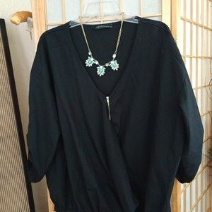 Women's Black Pullover Blouse